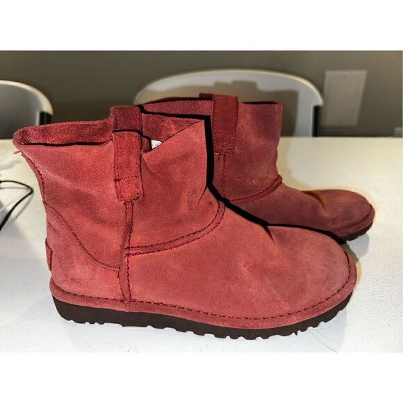 UGG Classic Unlined Mini Red Clay Boots Size 6 - Picture 3 of 6